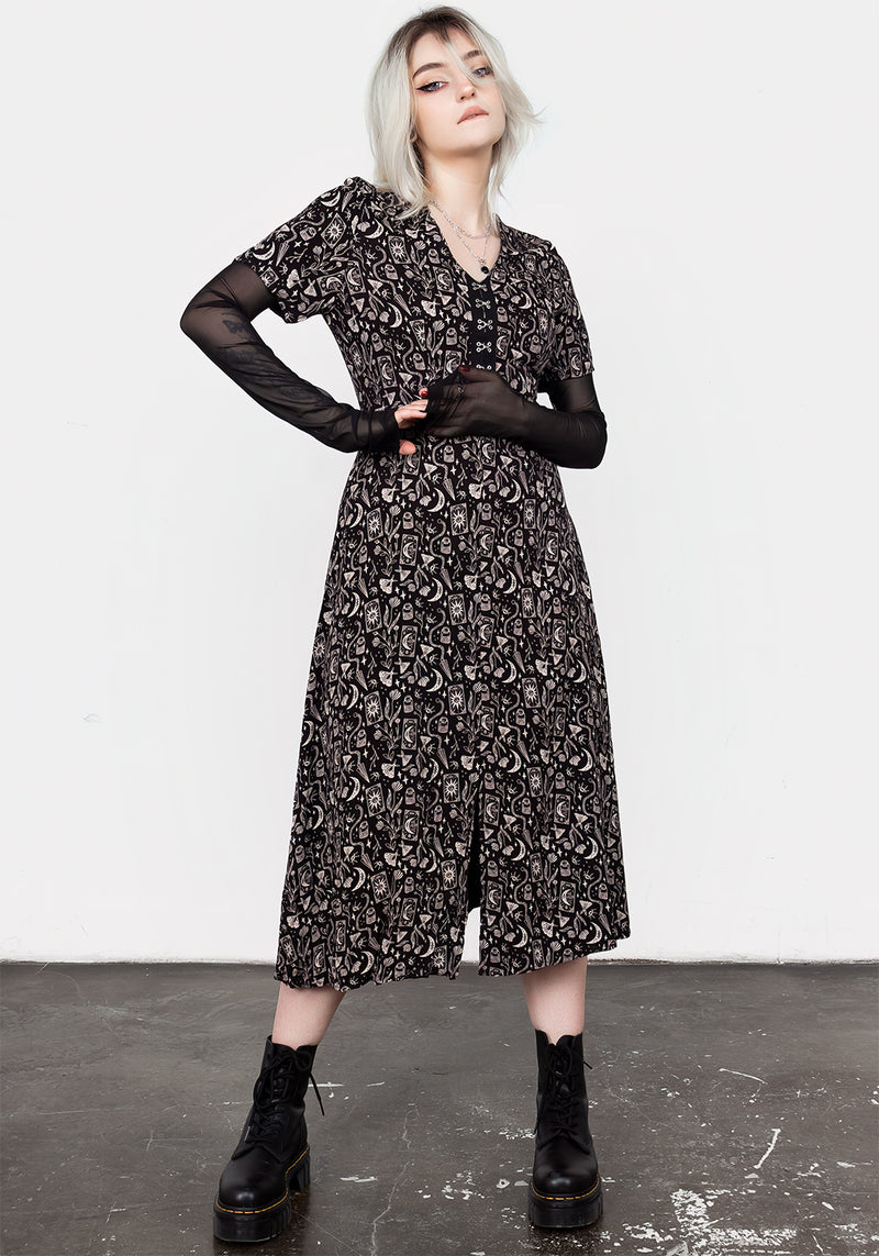 Craft V-Ausschnitt Midi Kleid