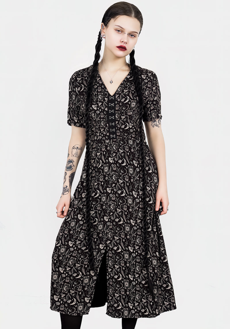 Craft V-Ausschnitt Midi Kleid