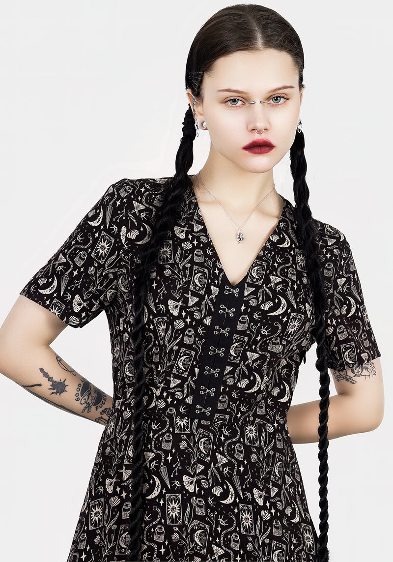 Craft V-Ausschnitt Midi Kleid