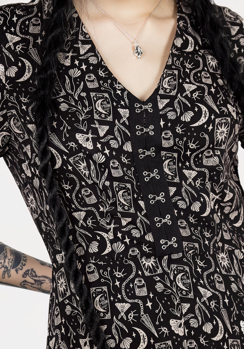 Craft V-Ausschnitt Midi Kleid