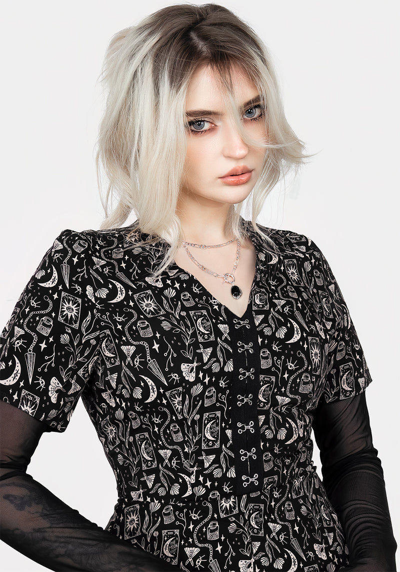 Craft V-Ausschnitt Midi Kleid
