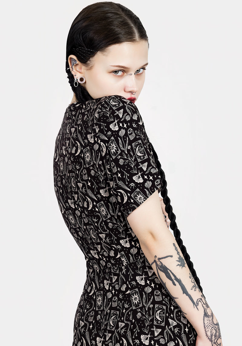 Craft V-Ausschnitt Midi Kleid