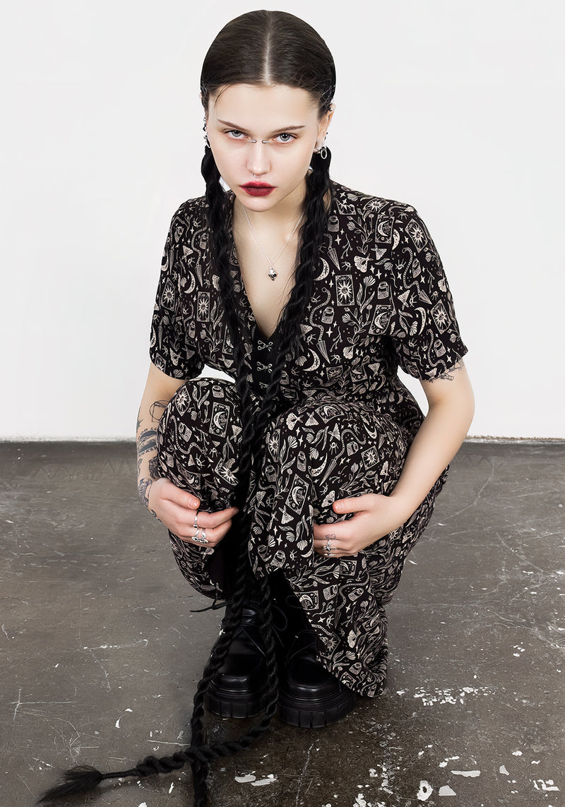 Craft V-Ausschnitt Midi Kleid