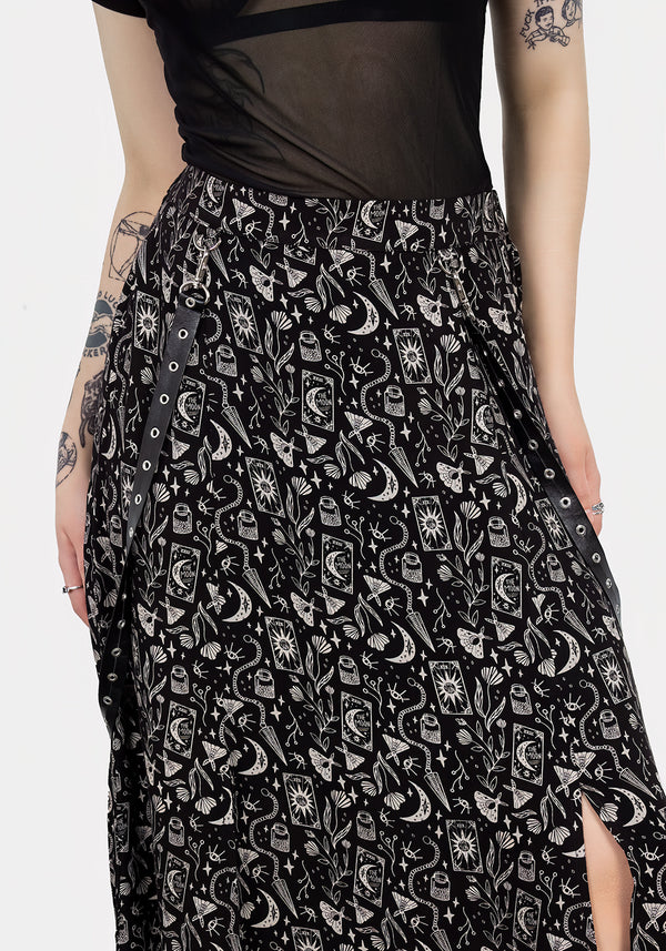 Craft PU Strap Midi Skirt