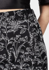 Siofra Stehkragen Wickel Blumenmuster Druck Rock