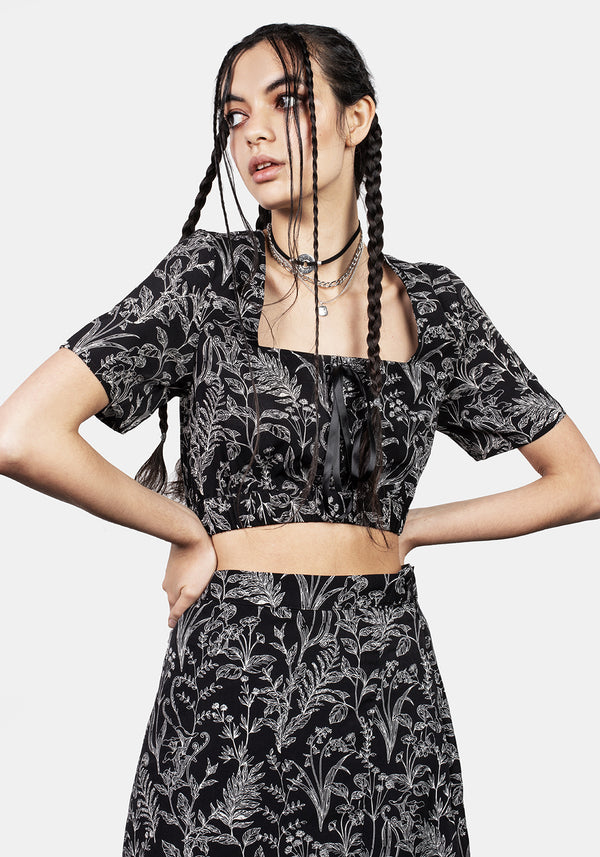 Siofra Lace Up Crop Top