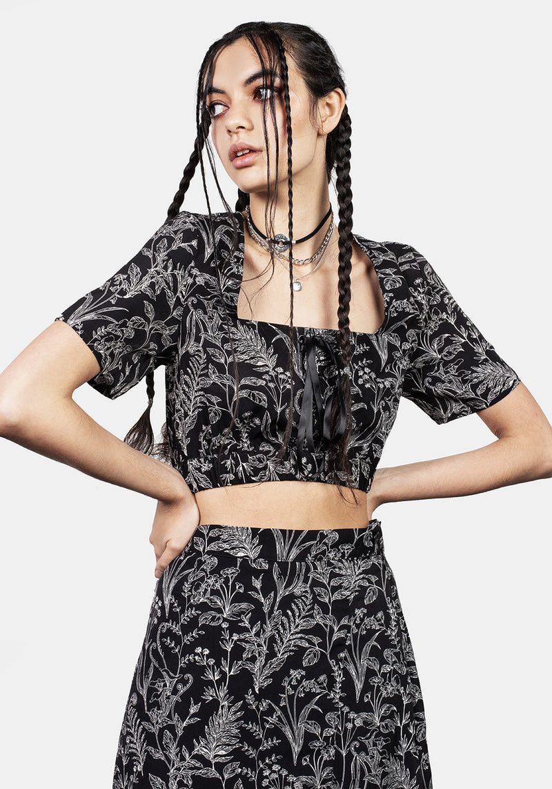 Siofra Lace Up Crop Top