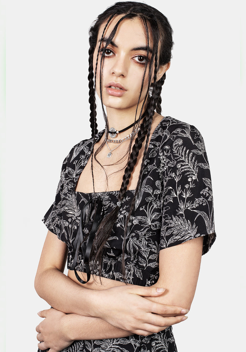 Siofra Lace Up Crop Top