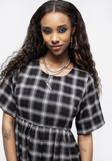 Billie Prüfen Mini Rüsche Kleid