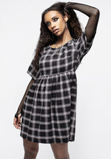 Billie Prüfen Mini Rüsche Kleid
