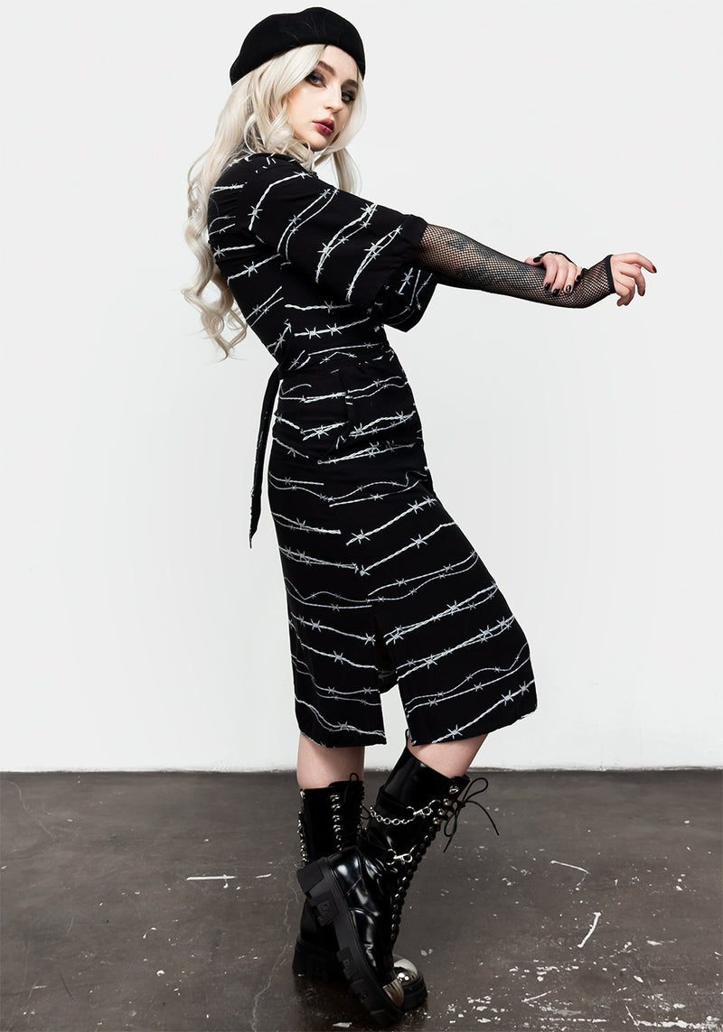 Barbed Kimono Hemd Kleid