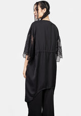 Departed Spitze Ärmel Kimono