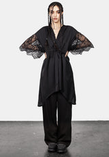 Departed Spitze Ärmel Kimono