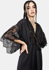 Departed Spitze Ärmel Kimono