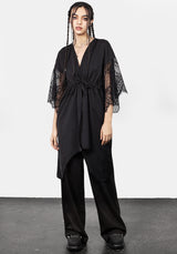 Departed Spitze Ärmel Kimono