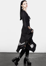 Amaya Spitze Gepaneelt Midi Kleid
