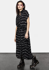Barbed Midi Hemd Kleid