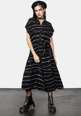 Barbed Midi Hemd Kleid