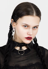 Lita Mesh Detachable Kragen Kurz Top