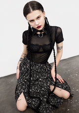 Lita Mesh Detachable Kragen Kurz Top