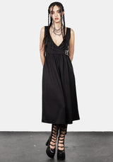 Belladonna Wickel Hosenträger Midi Kleid