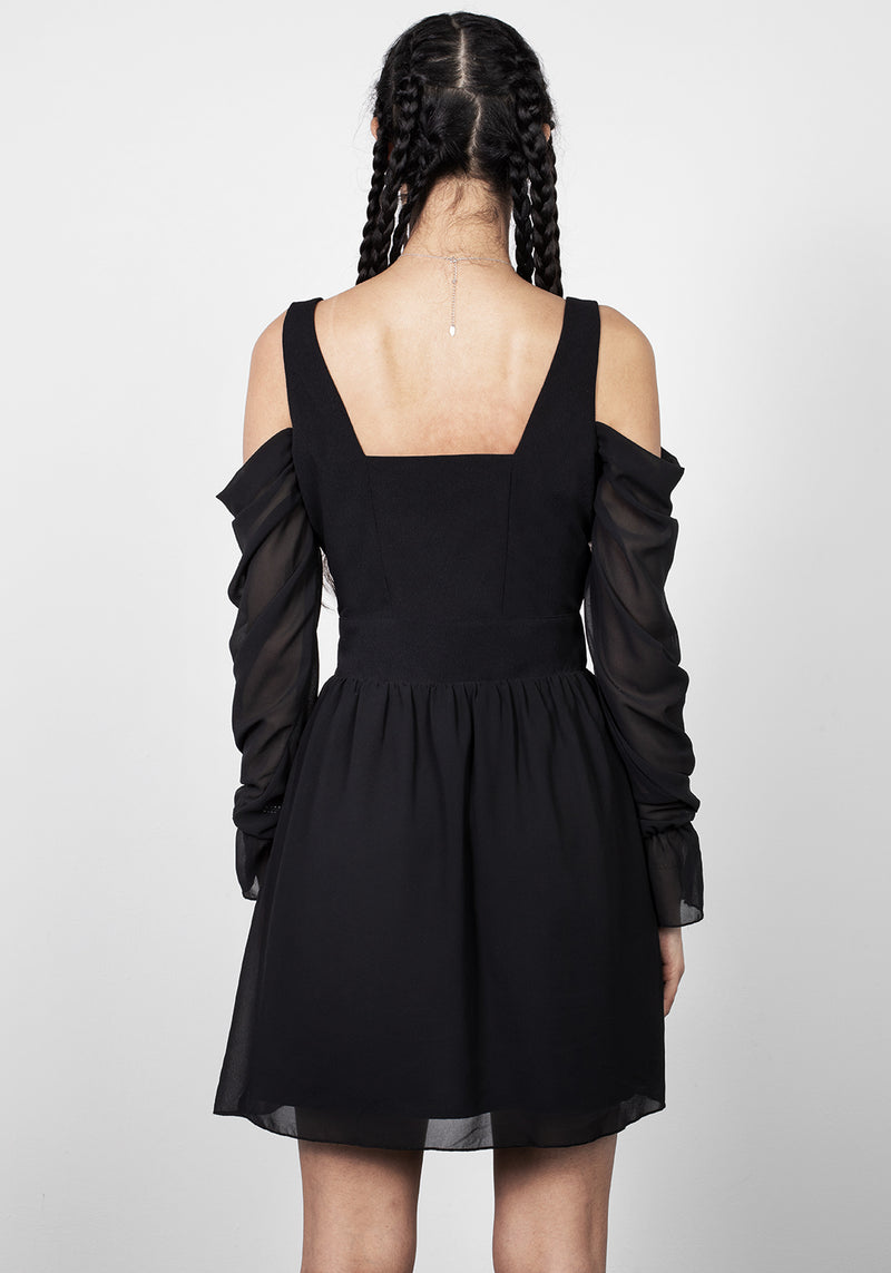 Triquetra Reißverschluss Chiffon Mini Kleid