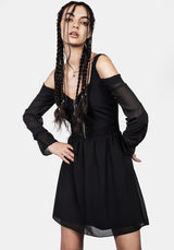 Triquetra Reißverschluss Chiffon Mini Kleid