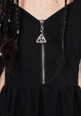 Triquetra Reißverschluss Chiffon Mini Kleid