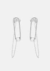 Vicious Silber Plated Safety Anstecknadel Niete Ohrringe Mit