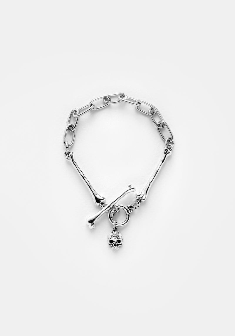 Mori Bones Schwarz Agate Armband