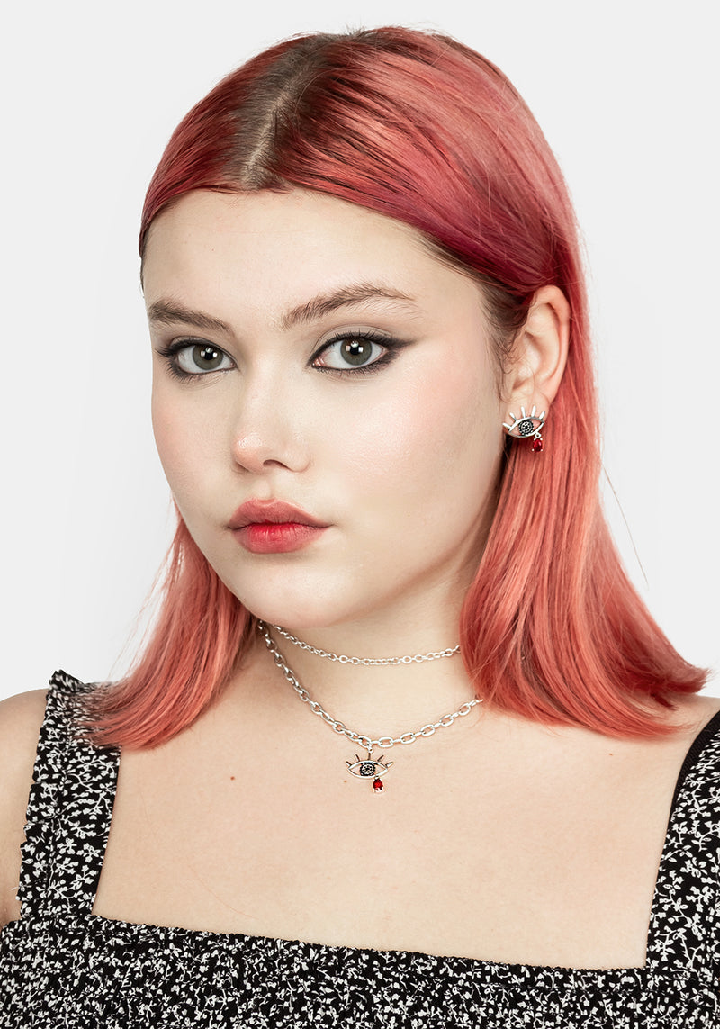 Bleeding Eye Cz Kette Halsband