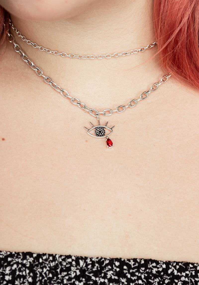 Bleeding Eye Cz Kette Halsband