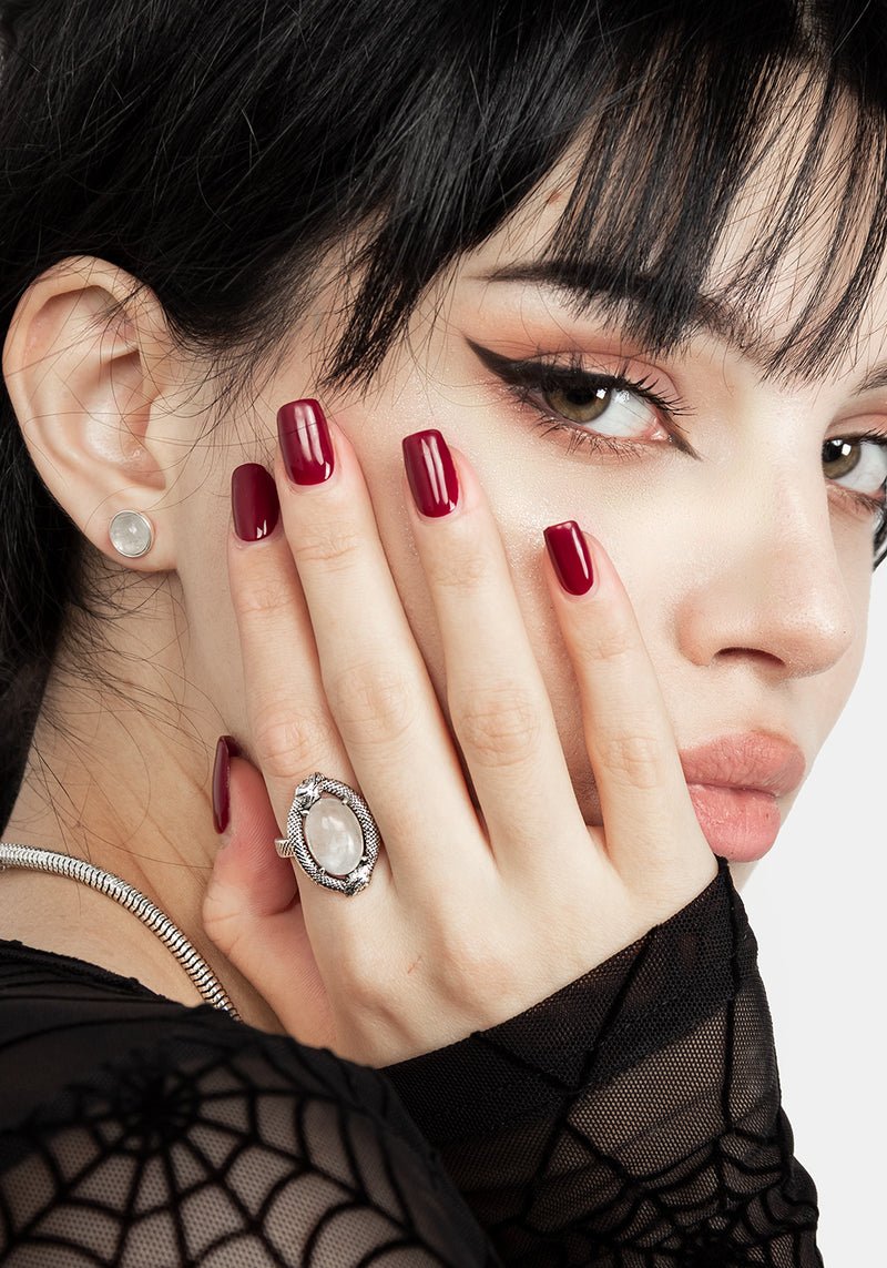Serpent Moonstone Ring