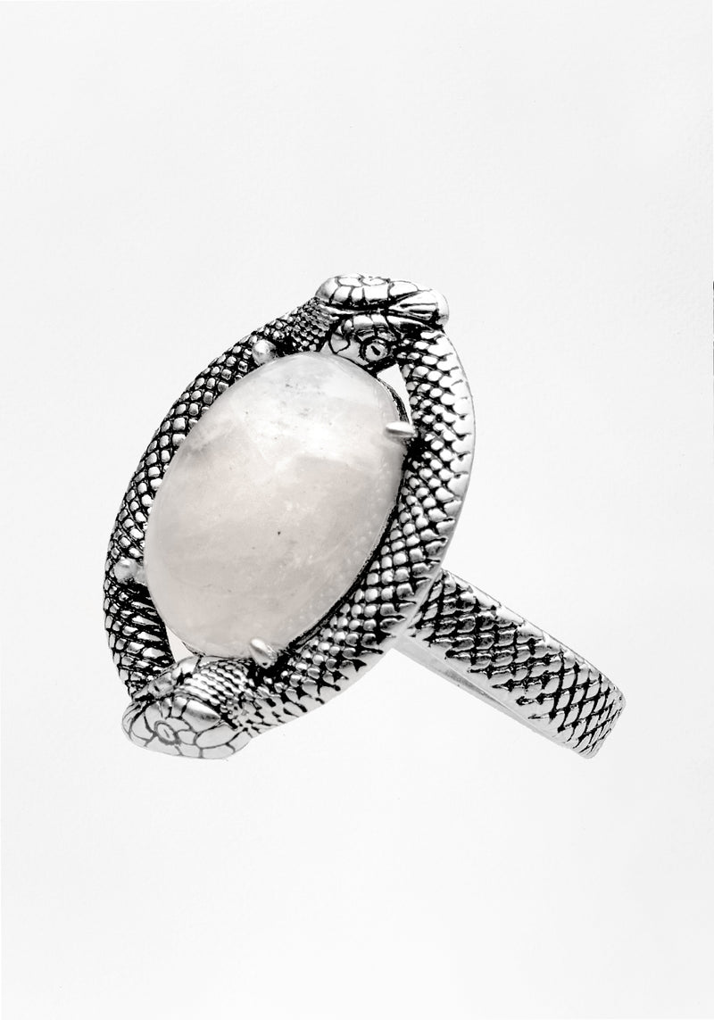 Serpent Moonstone Ring