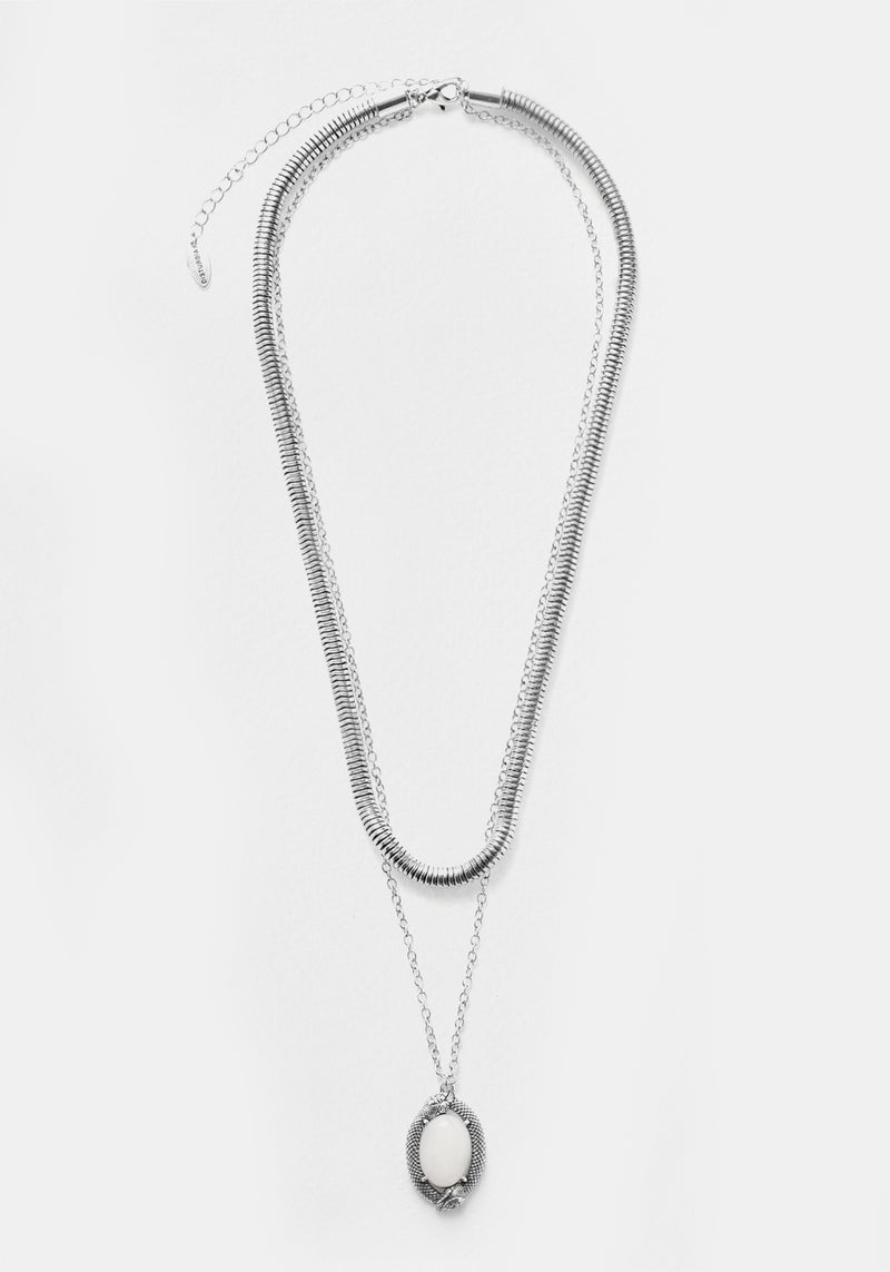 Serpent Moonstone Multi-Kette Halskette