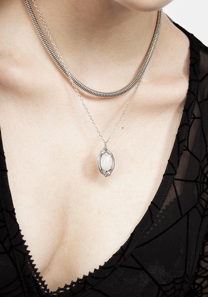 Serpent Moonstone Multi-Kette Halskette