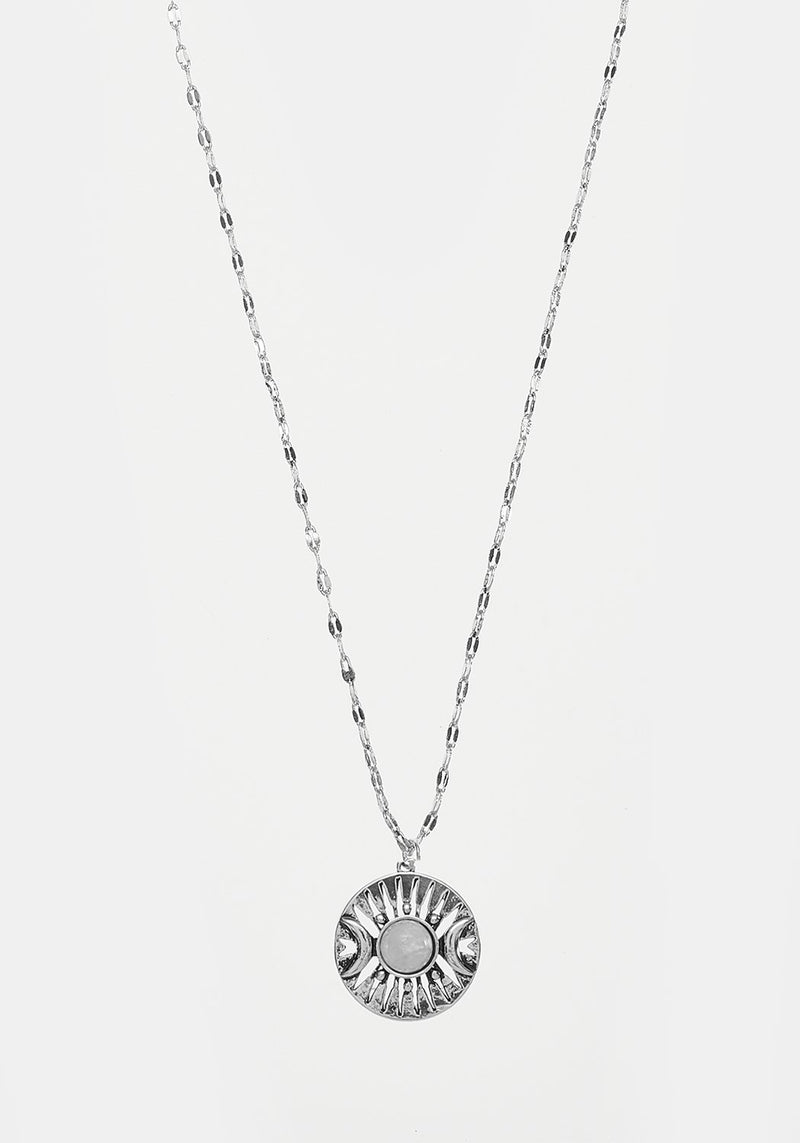 Goddess Triple Mond Moonstone Anhänger Halskette