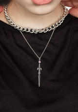Ritual Dagger Amethyst Anhänger Halskette