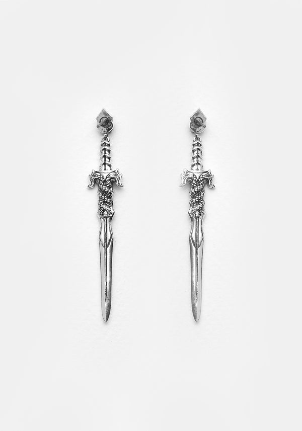 Ritual Dagger Amethyst Tropfen Ohrringe