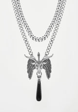 Baphomet Schwarz Agate Kette Halsband