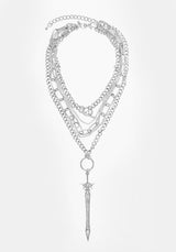 SWORD MULTICHAIN NECKLACE